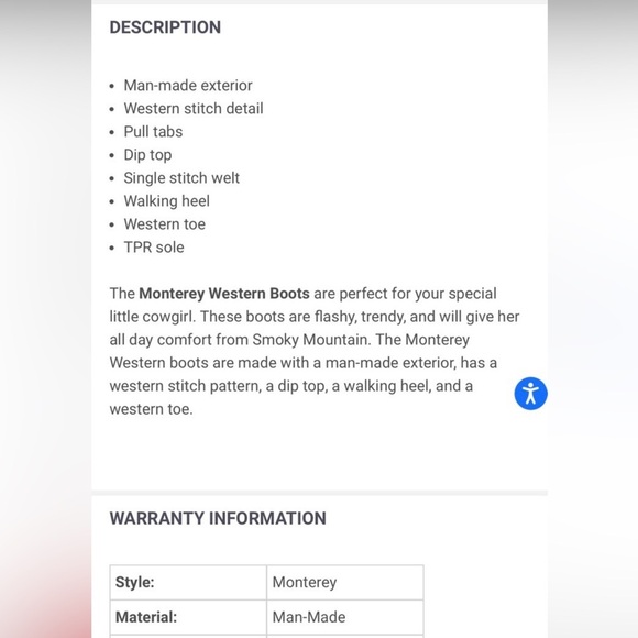 Smoky Mountain Size‎ 7 Brown Toddler Cowboy Boots - Picture 5 of 5